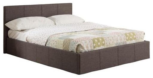 Berlin Ottoman Grey Fabric Single Bed - FSS13256