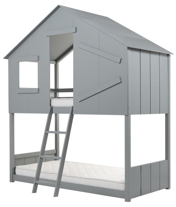 Safari Kids Grey Wooden Bunk Bed
