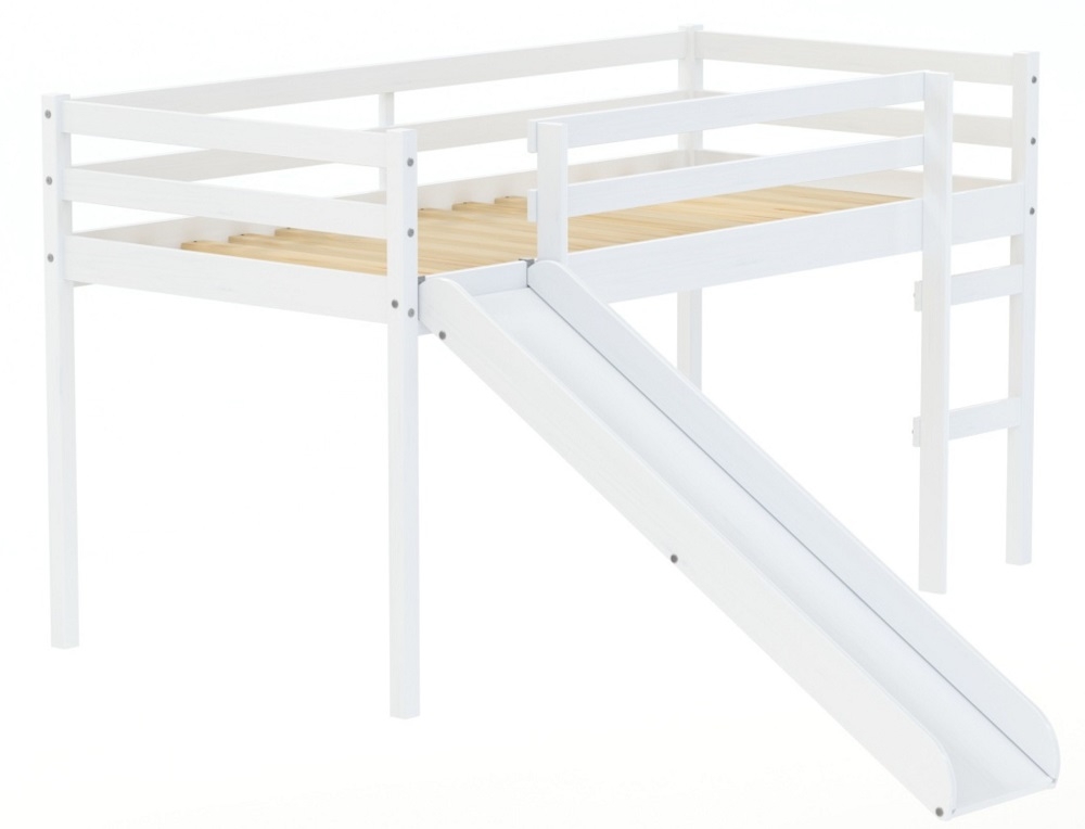 Frankie Kids White Wooden Midi Sleeper Bed