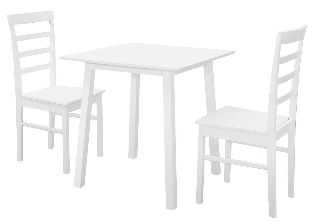 Stonesby White Square Dining Set with 2 Chairs