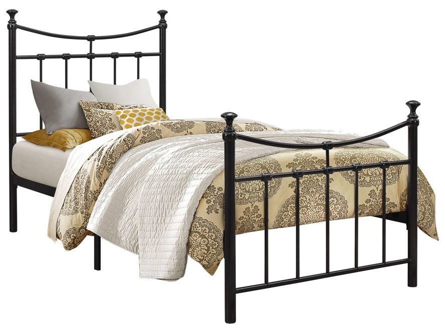 Emily Black Metal Bed - Comes in Single, Small Double and Double Size