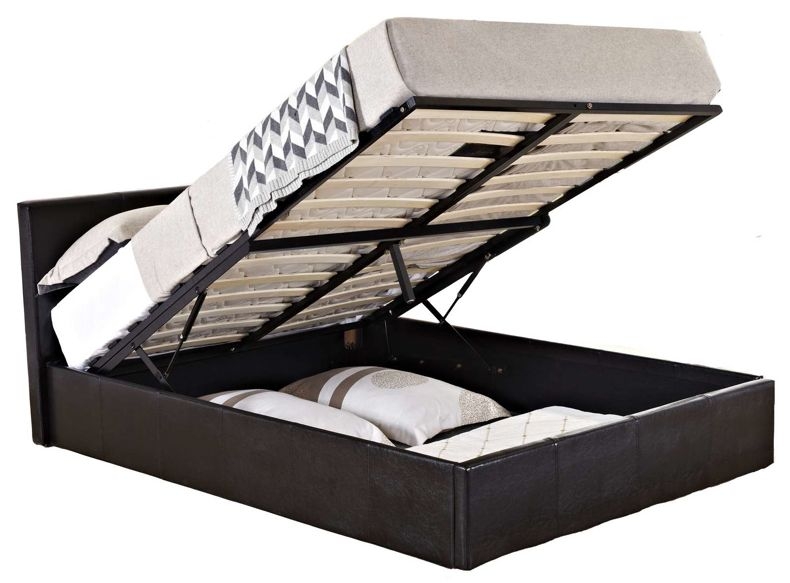Brown Ottoman Bed - Comes in Small Double, Double and King Size