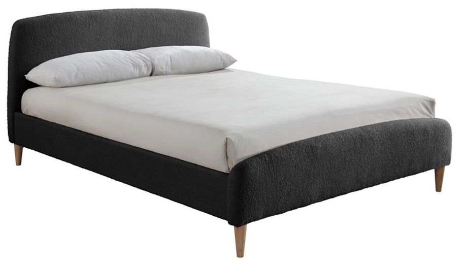 Otley Charcoal Fabric Bed - Comes in Double and King Size