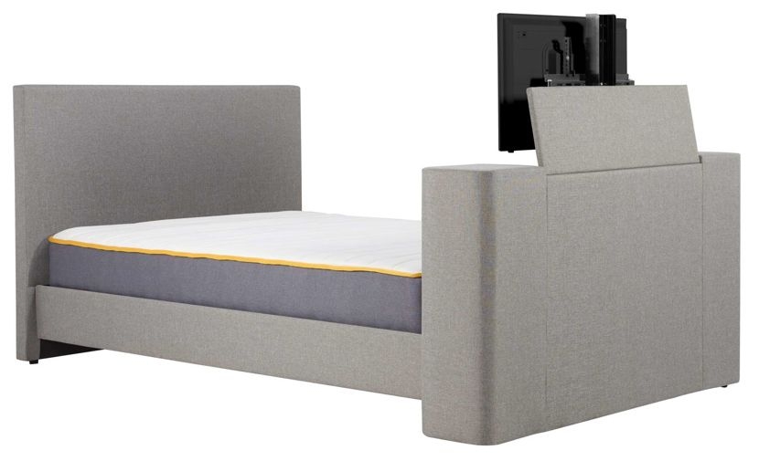 Plaza Grey Fabric TV Bed - Sizes Available