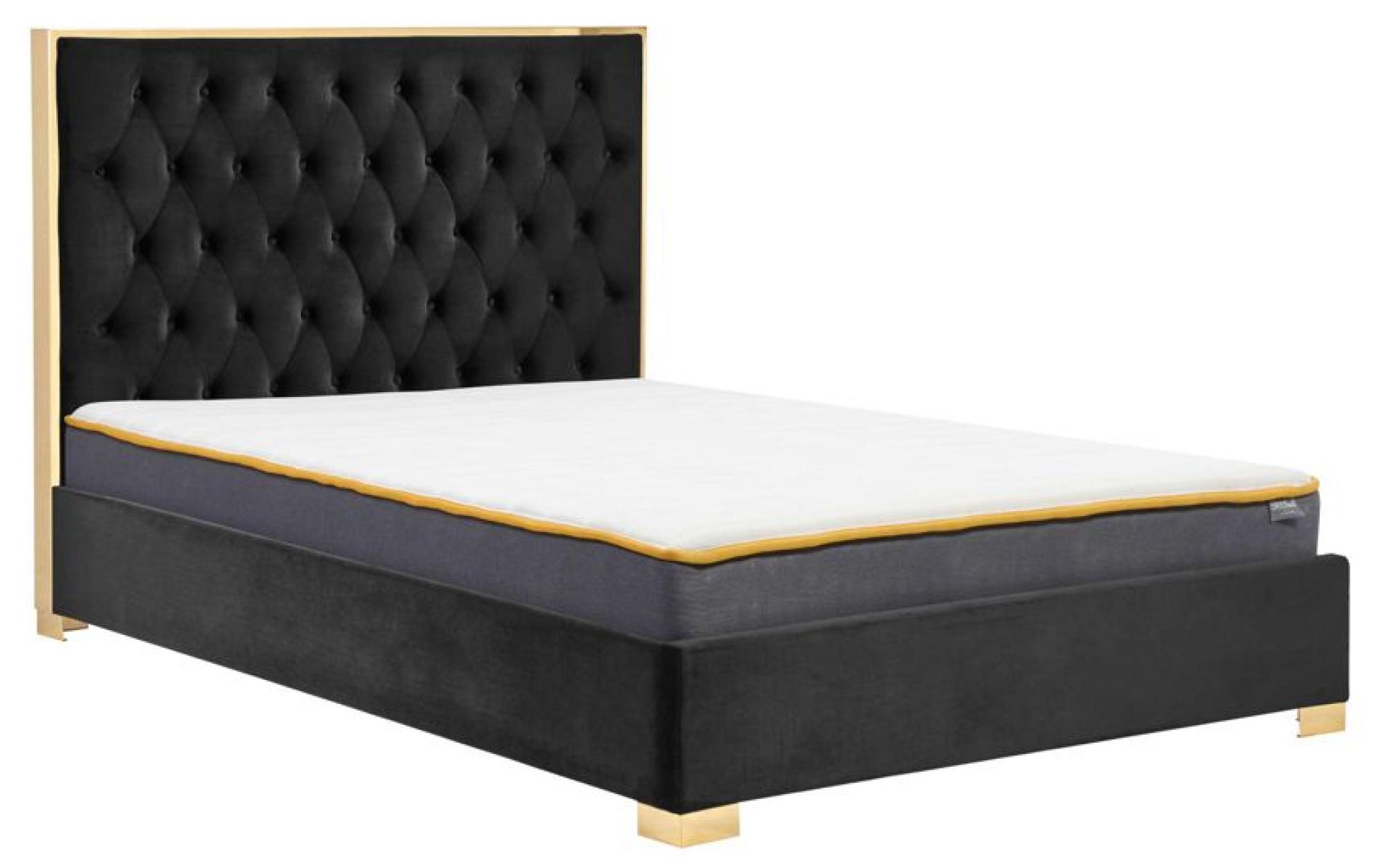 Chelsea Black Fabric Bed - Sizes Available