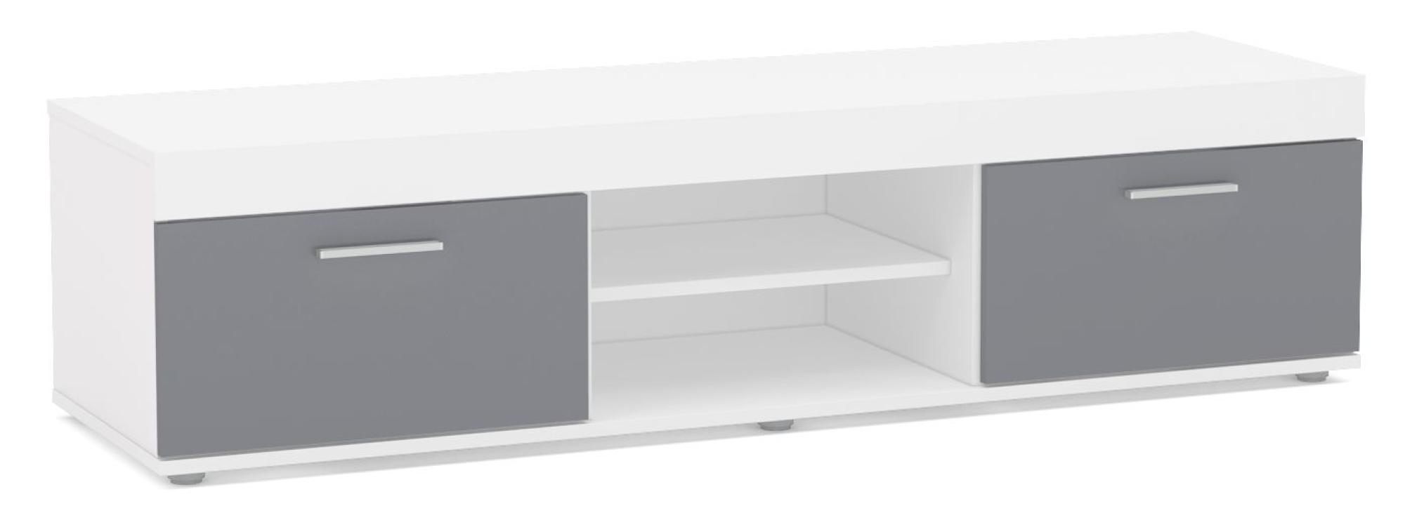 Edgeware White and Grey 140cm TV Unit