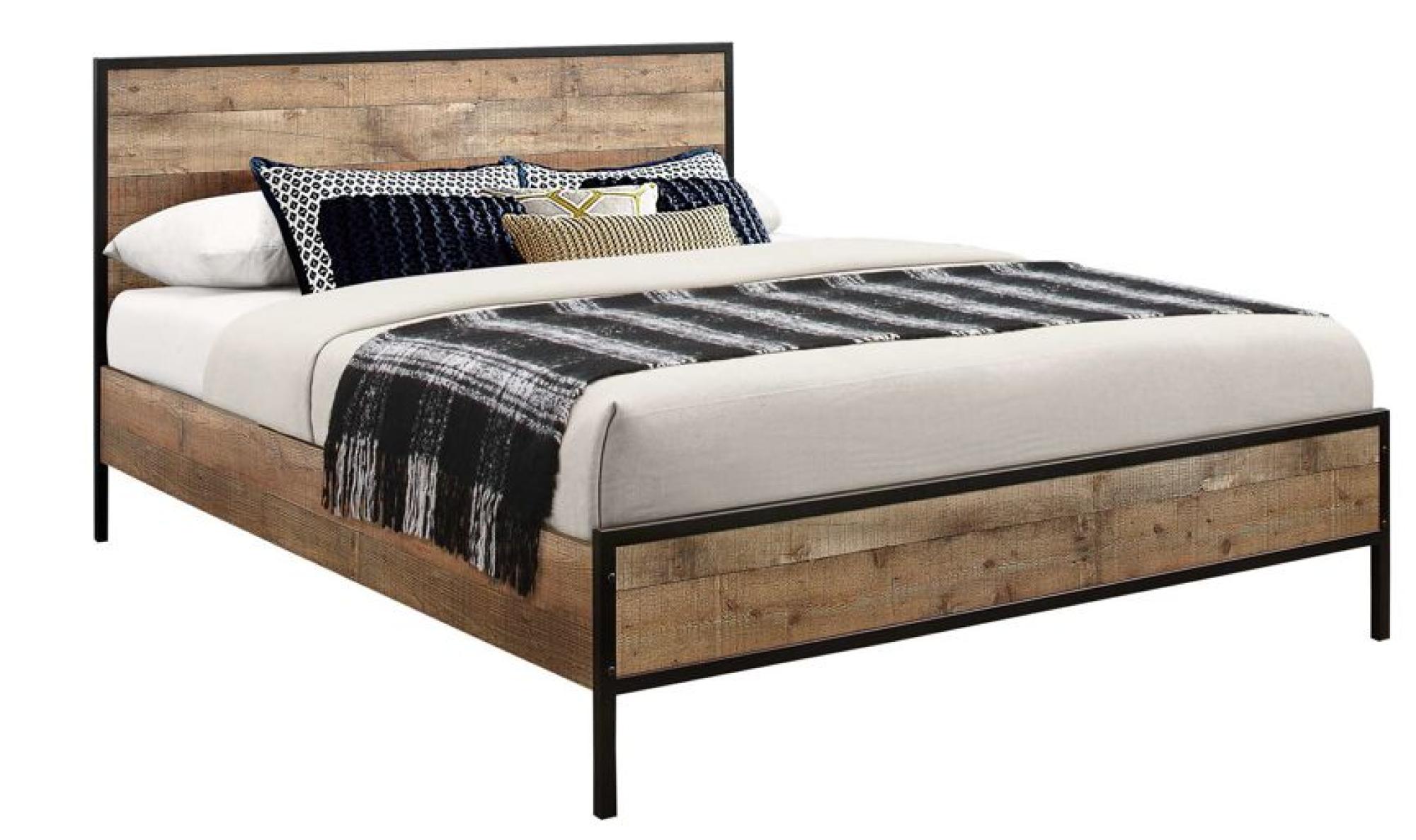 Urban Rustic Wood Effect Bed - Sizes Available
