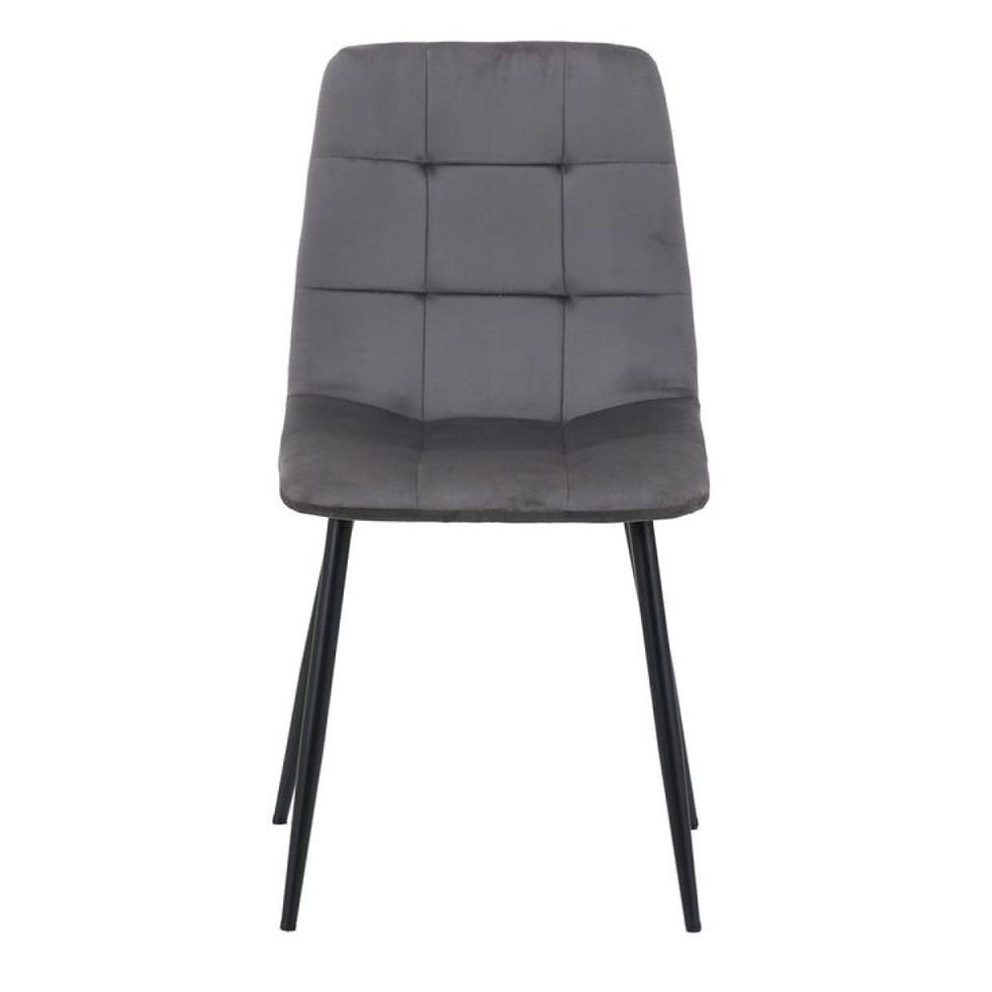 2 x Axel Grey Fabric Dining Chair