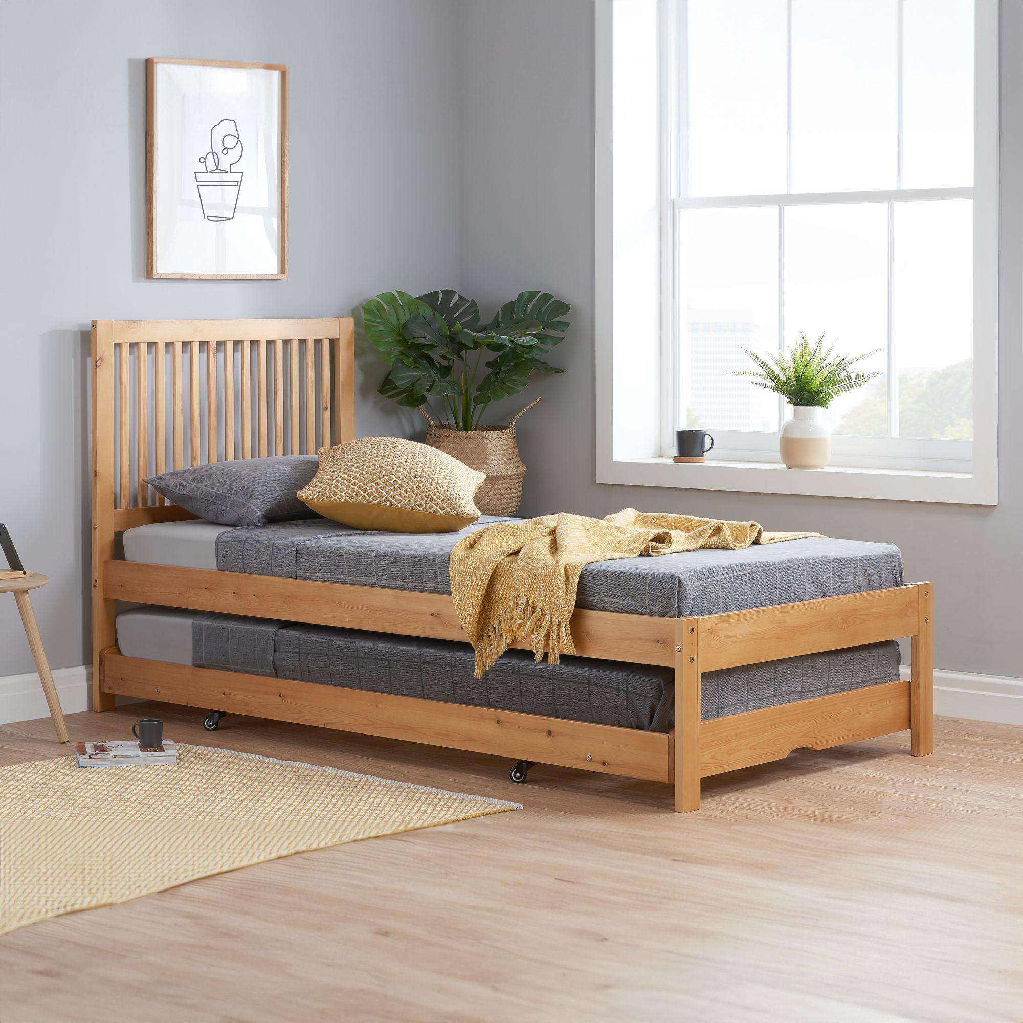 Buxton Honey Wooden Trundle Bed