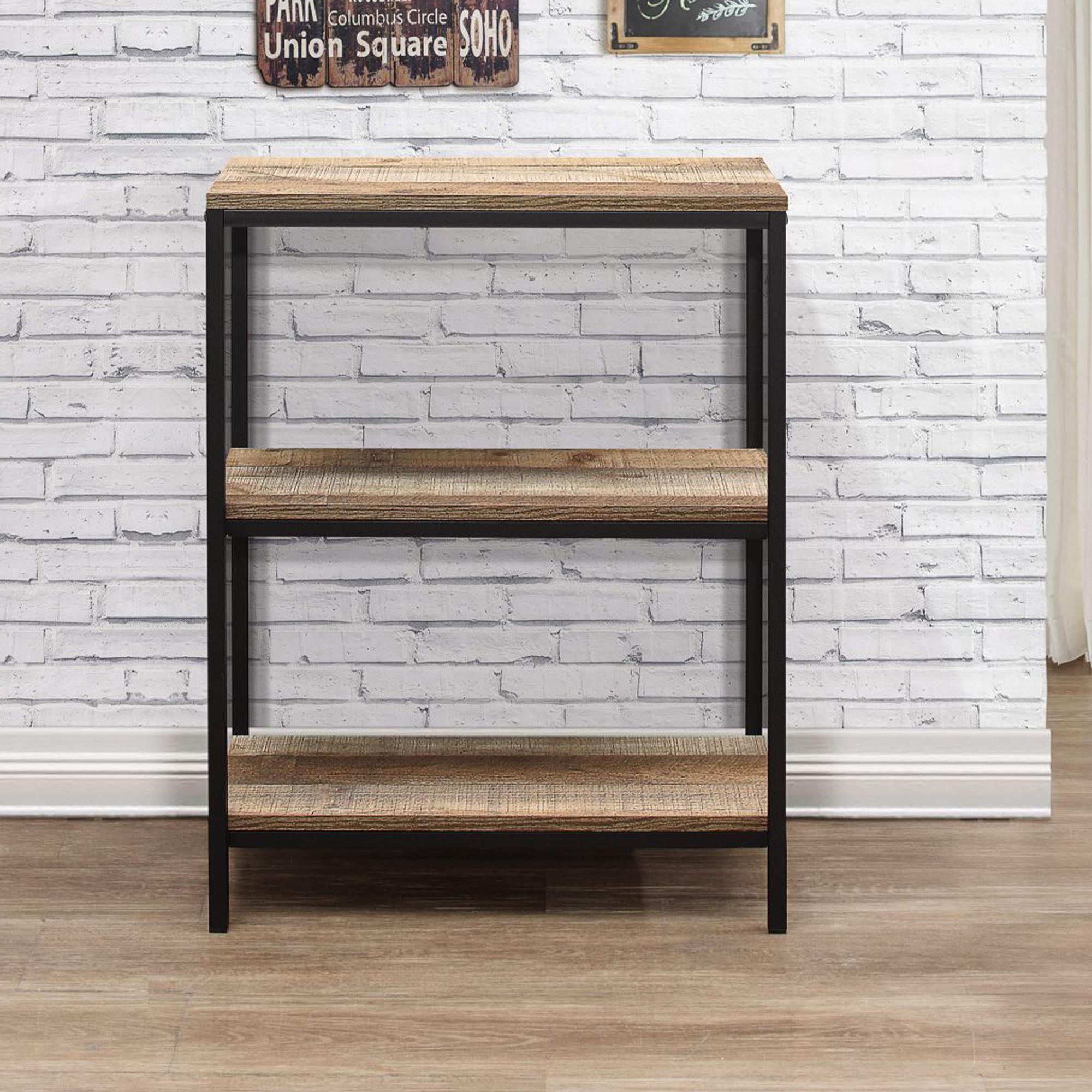 Urban Rustic Wood effect 3 Tier Bookcase
