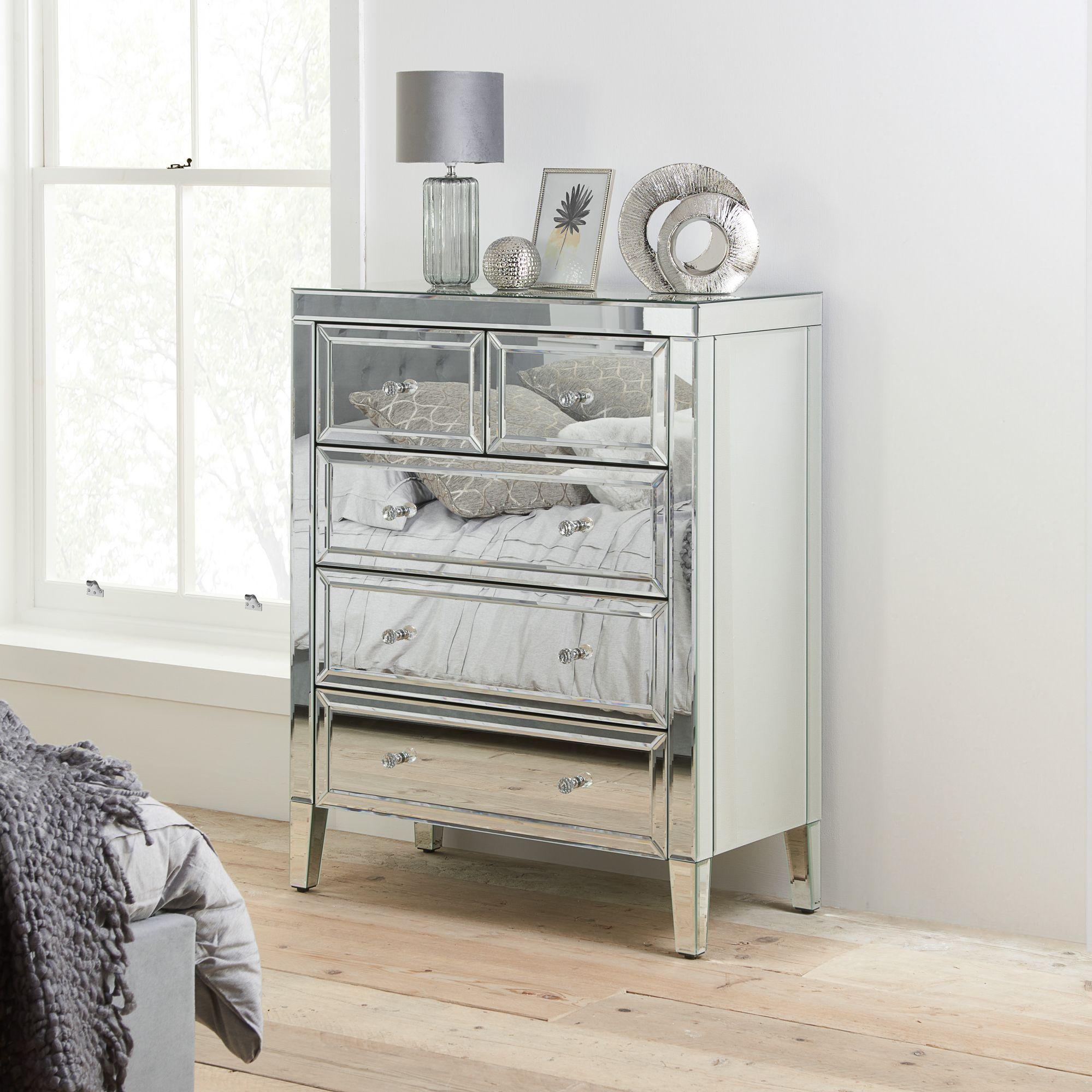 Valencia Mirrored 3+2 Drawer Chest
