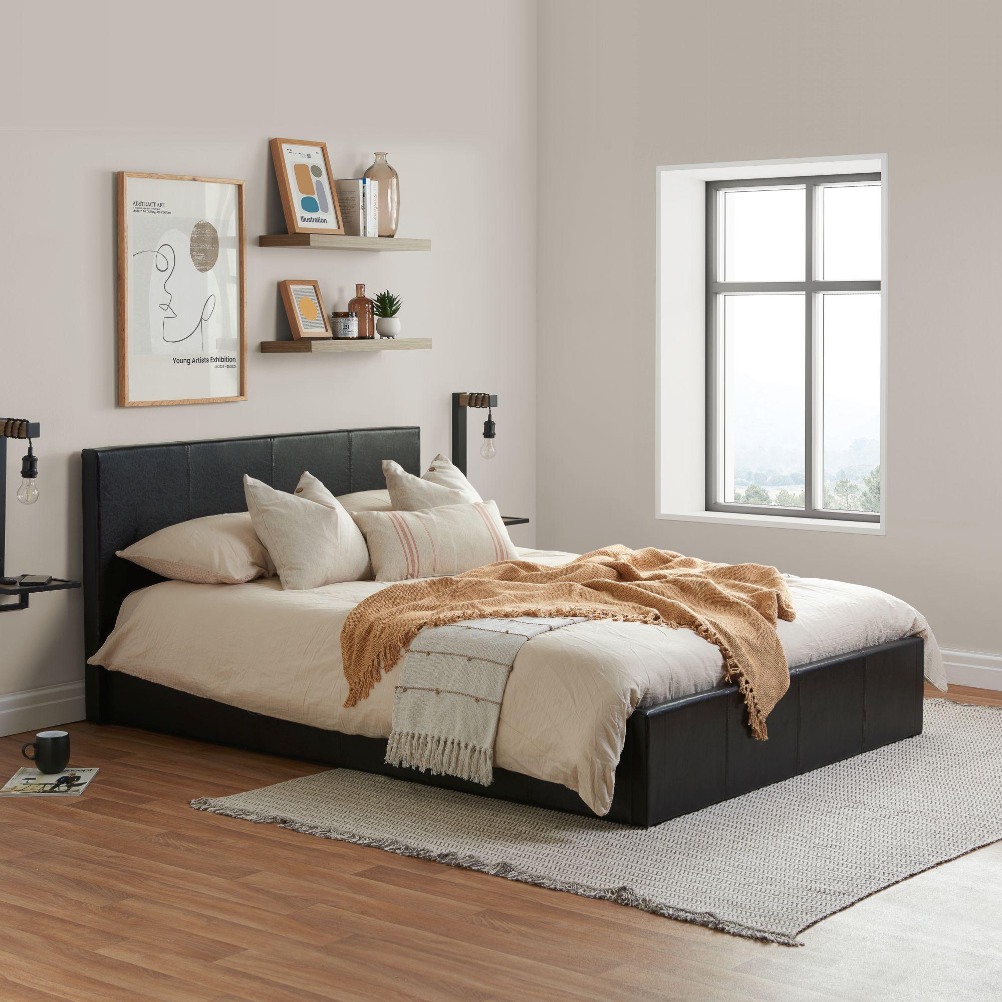 Berlin Brown Ottoman Storage Bed - Sizes Available