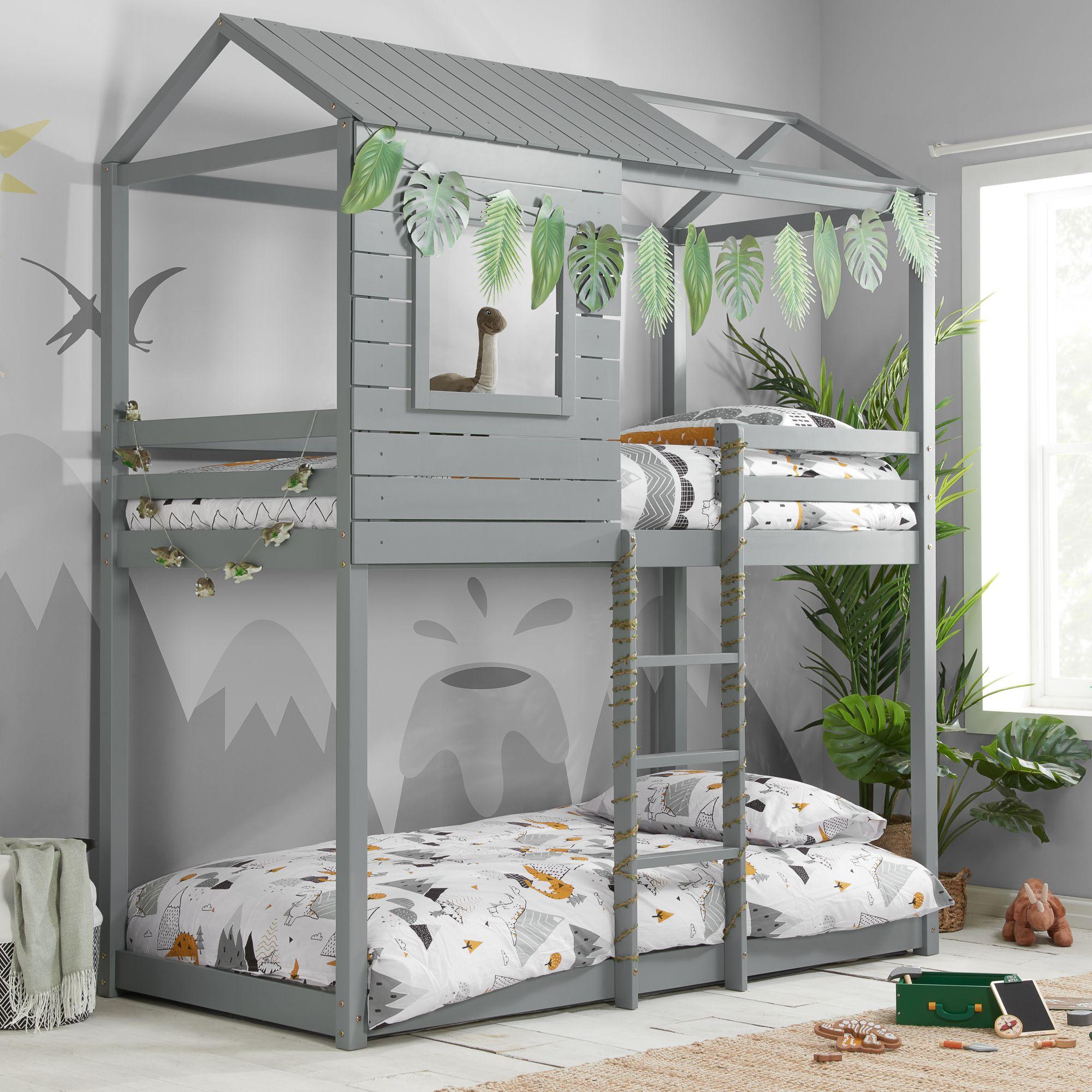 Adventure Kids Grey Wooden Bunk Bed