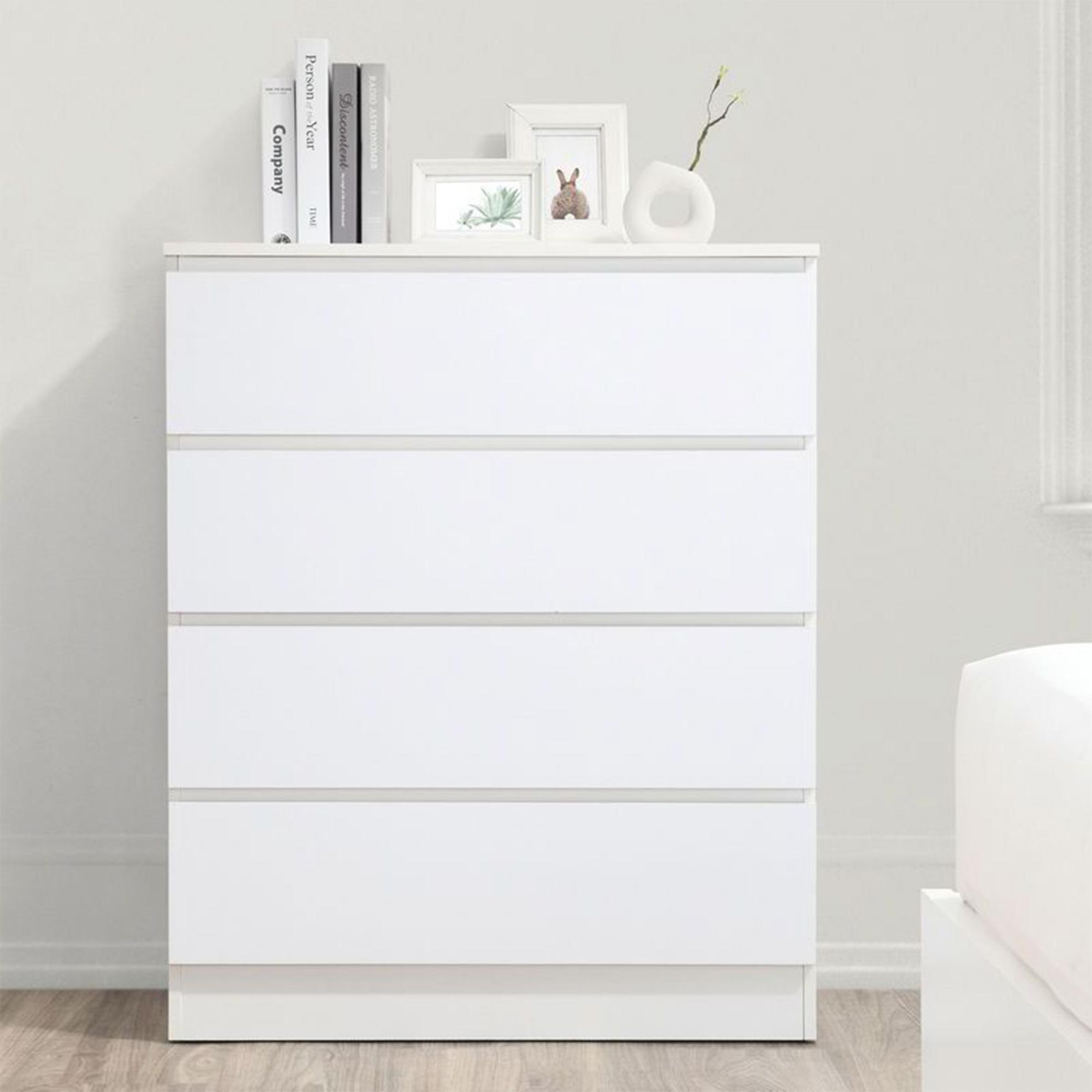 Oslo White 4 Drawer Chest