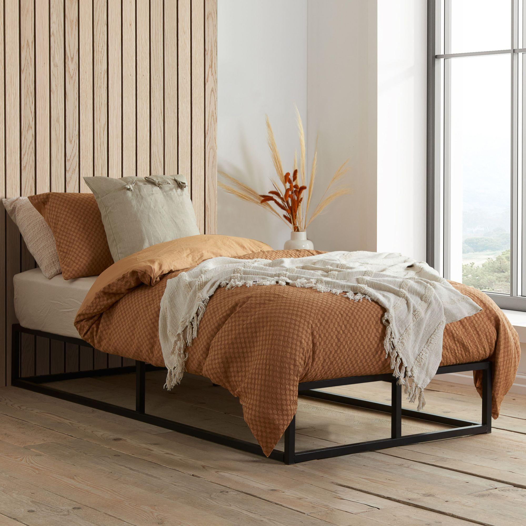 Soho Black Metal Platform Bed - Sizes Available