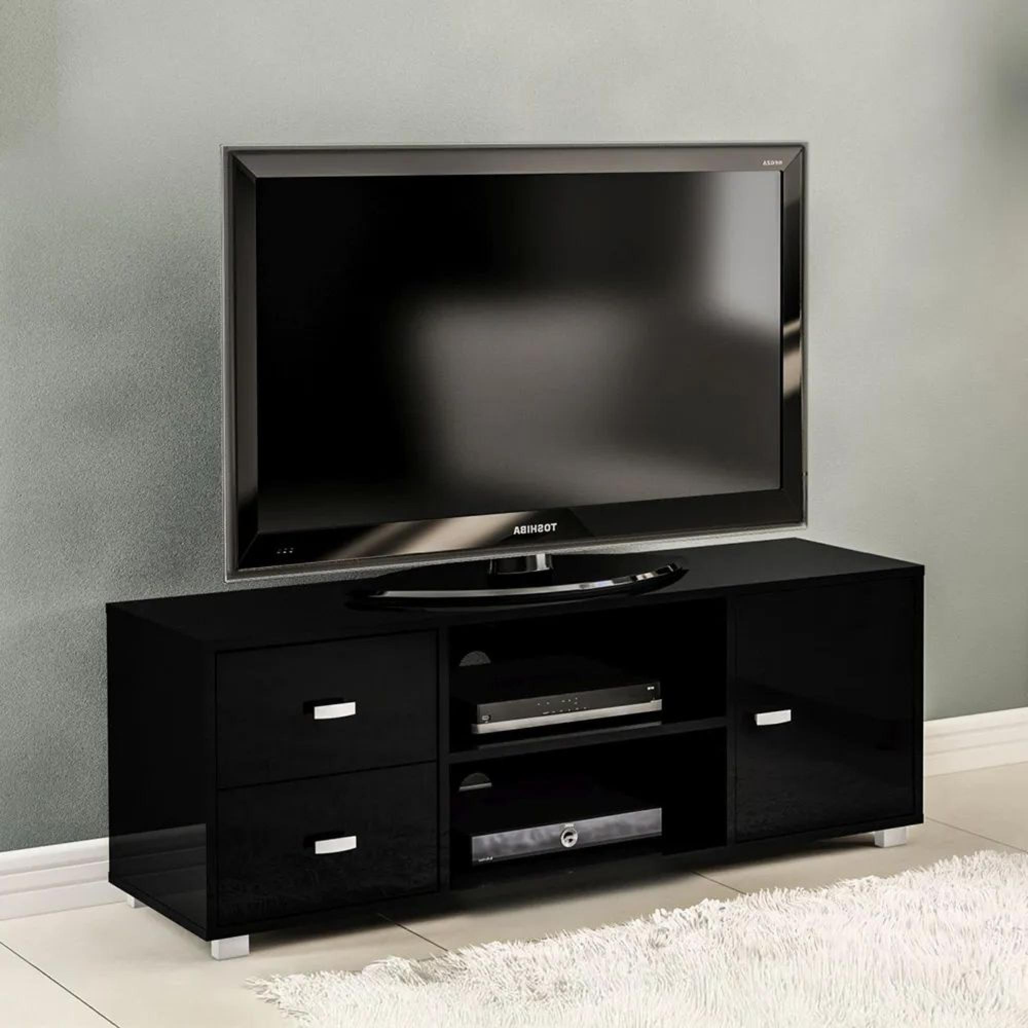 Covent 120cm Black 1 Door TV Unit