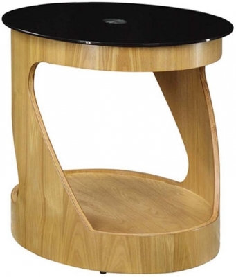 Product photograph of Jual Curve Oak Lamp Table Jf304 from Choice Furniture Superstore