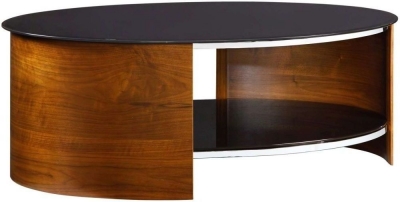 Product photograph of Jual Curve Walnut Coffee Table Jf301 from Choice Furniture Superstore