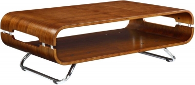 Product photograph of Jual Curve Walnut Coffee Table Jf302 from Choice Furniture Superstore
