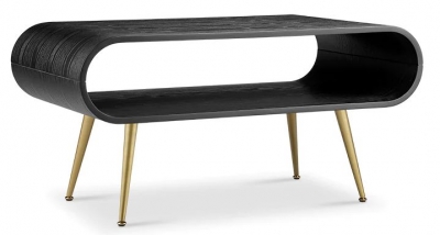 Product photograph of Jual Auckland Black And Brass Coffee Table - Jf721 from Choice Furniture Superstore