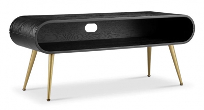 Product photograph of Jual Auckland Black And Brass Tv Stand - Jf720 from Choice Furniture Superstore