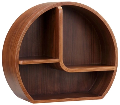 Product photograph of Jual San Francisco Walnut Wall Shelf - Jf713 from Choice Furniture Superstore