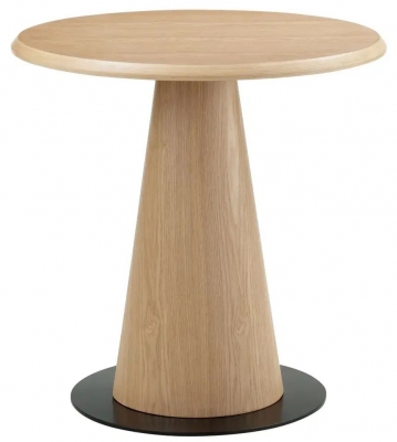 Product photograph of Jual Siena Oak Round Lamp Table - Jf319 from Choice Furniture Superstore