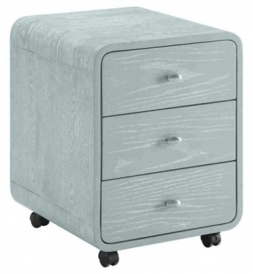 Product photograph of Jual Curve Grey Pedestal - 3 Drawer Pc201 3dr from Choice Furniture Superstore