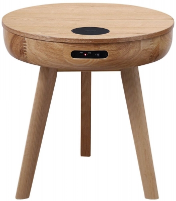 Product photograph of Jual San Francisco Ash Smart Lamp Table - Jf710 from Choice Furniture Superstore