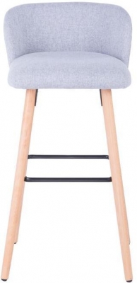 Alphason Claremont Grey Fabric Barstool (Sold in Pairs) 