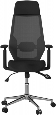 Product photograph of Alphason Clifton Black Mesh Fabric Office Chair from Choice Furniture Superstore