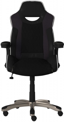 Product photograph of Alphason Silverstone Black Faux Leather Office Chair from Choice Furniture Superstore