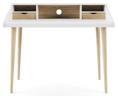 Product photograph of Alphason Yeovil White Study Home Office Desk - Aw3180 from Choice Furniture Superstore