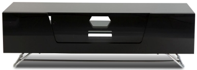 Alphason Chromium 120cm Tv Stand In Black Cro21200cbblk