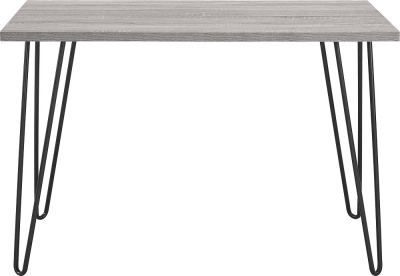 Product photograph of Alphason Owen Distressed Grey Oak Retro Industrial Desk With Hairpin Legs from Choice Furniture Superstore