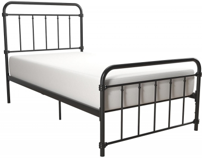 Product photograph of Alphason Wallace Black Metal Bed - Sizes Available - 4117019uk from Choice Furniture Superstore