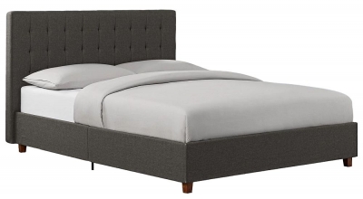 Product photograph of Alphason Emily Grey Linen Fabric 5ft King Size Bed - 4108439uk from Choice Furniture Superstore