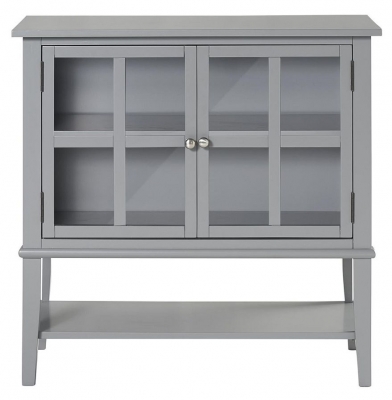 Product photograph of Alphason Franklin Grey Painted 2 Door Storage Cabinet from Choice Furniture Superstore