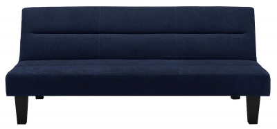 Product photograph of Alphason Kebo Futon Blue Velvet Fabric 2 Seater Sofa Bed - 2005619uk from Choice Furniture Superstore