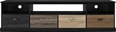 Product photograph of Dorel Home Mercer Black Tv Console For Screen Upto 65in - 1773196pcomuk from Choice Furniture Superstore