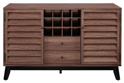 Product photograph of Alphason Vaughn Wine Cabinet In Walnut - 7904096comuk from Choice Furniture Superstore