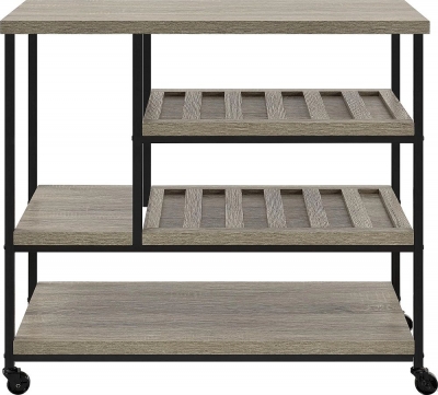 Product photograph of Alphason Elmwood Distressed Grey Oak Wine Rack - 5285096pcomuk from Choice Furniture Superstore