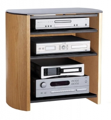 Product photograph of Alphason Finewoods Light Oak Hifi Lcd Stand - Fw750 4-lo from Choice Furniture Superstore