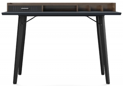 Product photograph of Alphason Memphis Charcoal Grey And Walnut Writing Desk from Choice Furniture Superstore