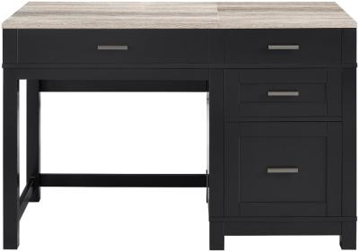 Alphason Carver Black 3 Drawer Lift Top Office Desk