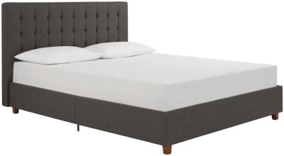 Alphason Emily Grey Linen Upholstered 5ft King Size Bed