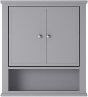 Product photograph of Alphason Franklin 2 Door Wall Cabinet In Grey - 7557815comuk from Choice Furniture Superstore