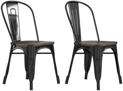 Alphason Fusion Black Dining Chair Sold In Pairs