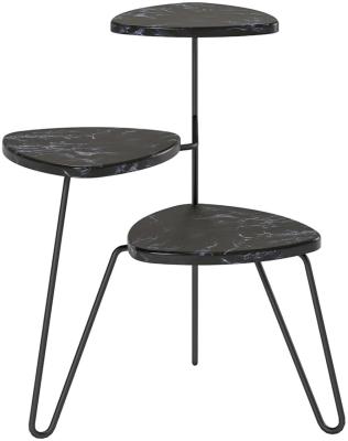 Product photograph of Alphason Novogratz Athena Black Marble Effect Plant Stand - 7029899comnuk from Choice Furniture Superstore