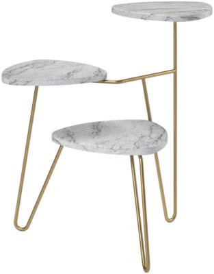 Product photograph of Alphason Novogratz Athena White Marble Effect Plant Stand - 7029891comnuk from Choice Furniture Superstore